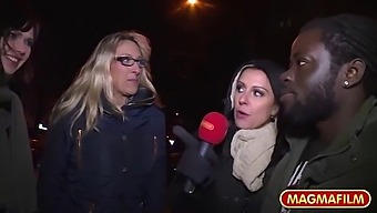 Interracial Milf Enjoys Public Doggy Style And Cumshot