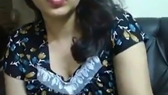 Aunty With Large Breasts Engages In Video Chat With Her Lover