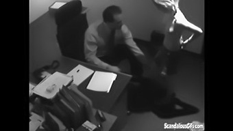 A Busty Blonde Secretary Giving Her Boss A Deep Throat Blowjob