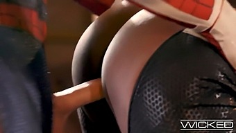 Spideypool Is Back! Deadpool And Spiderman Have Sex With Monica Rambeau In This Naughty Video
