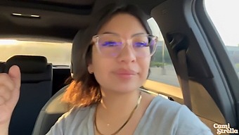 Public Display Of Satisfaction: Latina'S Facial After Mind-Blowing Bj