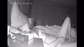 A Reserved Woman Indulges In Self-Pleasure Before Bed With A Voyeuristic Twist